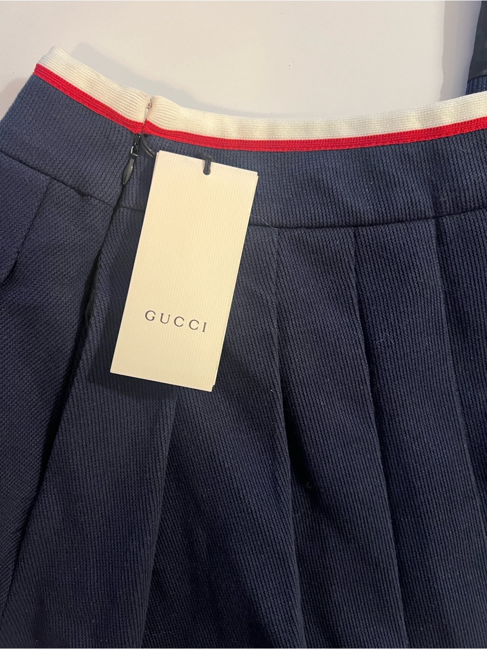 Gucci Authentic Navy Vest with Red & White Trim & Gold Buttons Ladies Medium - Picture 9 of 16